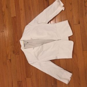 White Cropped Blazer